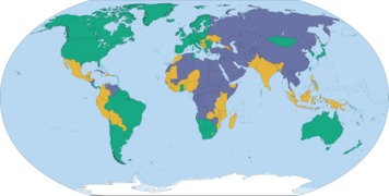 Country ratings from Freedom House's Freedom in the World 2021 survey