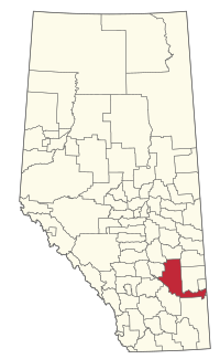 Location within Alberta