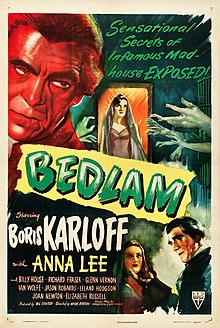 Description de l'image Bedlam (1945 poster).jpg.