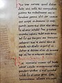 Extrait De villis quas dedit Budicus du cartulaire, décrivant une donation de Budic à saint Guénolé pour le remercier d'une guérison miraculeuse.