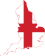 прапор Англії на мапі