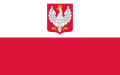 Bandera de Polonia con el escudo de armas (1919-1928)