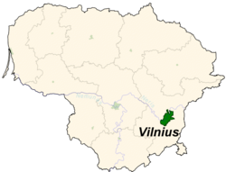 Vị trí của Vilnius