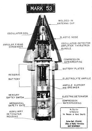 Bližinski detonator MK53, okrog leta 1950