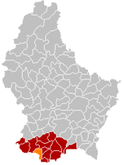 Localização de Esch-sur-Alzette em Luxemburgo