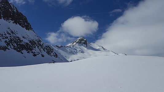 Piz Turba, aufgenommen von der Forcellina.