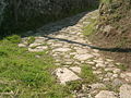 The cobbled roads of the ancient Roman roads in Roçadas.