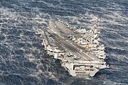 O USS George H. W. Bush em alto mar
