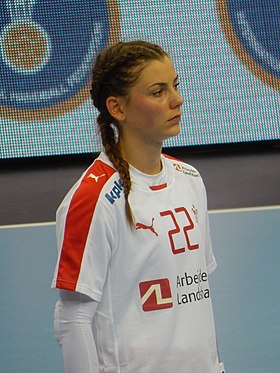 Mie Højlund en juillet 2016sous le maillot du Danemark