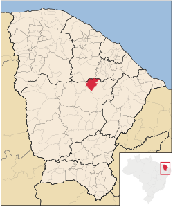 Localização de Choró no Ceará