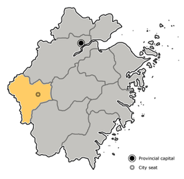 Kaart van Quzhou