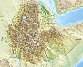 Bản đồ hiển thị vị trí của Vườn quốc gia Dãy núi Bale