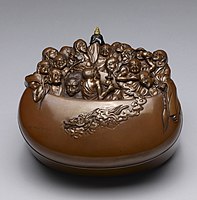 Covered Box in the Shape of Sixteen Arhats in a Begging Bowl