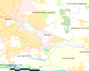 Poziția localității Trélazé