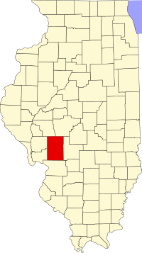 Locatie van Macoupin County in Illinois