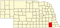 State map highlighting Gage County