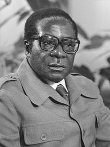 A photograph of Robert Mugabe