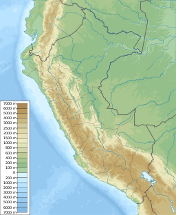 Iquitos på kartan över Peru