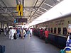 A Shatabdi Express train at Ahmedabad station