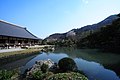 Étang du jardin du Tenryū-ji et résidence du supérieur (hōjō).