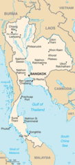 Mapa Tajlandii