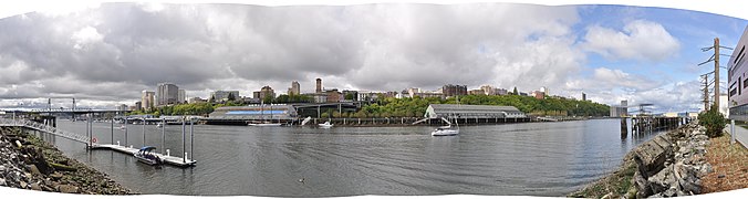A large rectangular section of my panoramic view of the Thea Foss Waterway in 2010 is featured in several City of Tacoma publications to celebrate the 10-year anniversary of the clean up of the waterway. Their derivative, colormapped bluer, was used both on a 4" x 6" piece (split onto the two sides) advertising the 24th annual Tacoma Maritime Fest July 17, 2016 and as the center spread in the Spring/Summer 2016 edition of Envirotalk, published by City of Tacoma Environmental Services.