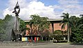 Man, creator of Energy, bronze, steel and concrete, 18 m height, located in University of Antioquia