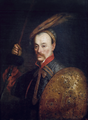 Lithuanian Field Hetman portraited with a Persian style kalkan shield, 1650-1651