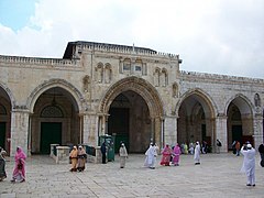 Pórtico en la mezquita de Al-Aqsa de Jerusalén.