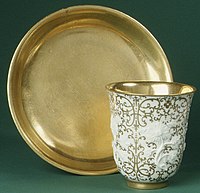 Beaker and saucer, c. 1775
