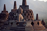 A Buddha in Borobudur