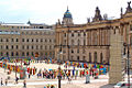 Bebelplatz avec les « Buddy Bears », symbole berlinois de la tolérance et de l'entente entre les peuples.