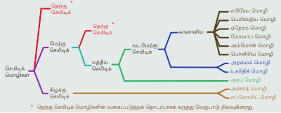 செமிடிக் மொழிகளின் பொதுவான வகைப்படுத்தல்