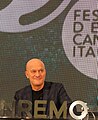 Claudio Bisio alla conferenza stampa del Festival di Sanremo.
