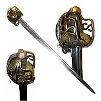 A Scottish broadsword of the claidheamh cuil or "back-sword" type