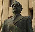 Detail of the statue in front of the Palacio de la Moneda