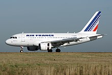 Airbus A318-111 arrêté.