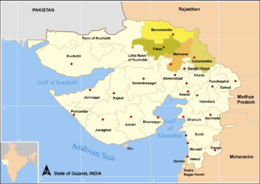 Distretto di Banaskantha – Mappa