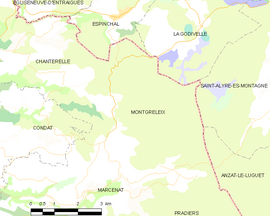 Mapa obce Montgreleix