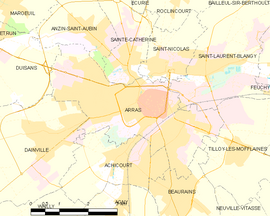Mapa obce Arras