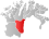 Karasjok markert med rødt på fylkeskartet