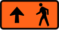 (TW-32) Pedestrians follow this sign (straight ahead, left-hand)