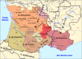 Le sud-ouest du royaume de France en 1034. Duché d'Aquitaine Duché de Vasconie Comté de Toulouse