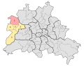 Deutsch: Wahlkreis Spandau 1 für die Wahlen zum Abgeordnetenhaus von Berlin. Stand 2006
