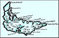 Map of Prince Edward Island and French settlements circa 1744