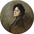Alice von Wolff a.d.H. Stomersee, née Barbi, Öl auf Leinwand (1901)