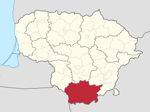 Алитусский уезд на карте