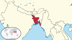 Areas claimed by the Provisional Government, present day Bangladesh