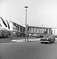 Der neue Hauptbahnhof an der Lessingstraße am Rande der Weststadt (Aufn. 1957)