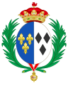 Coat of Arms of Emmanuella de Dampierre, Duchess of Segovia (1935-1947)